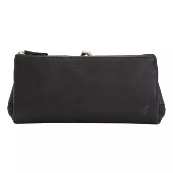 Кошелек с длинной застежкой из натуральной кожи черного цвета [Credoran] женский CR-CL3639-BK