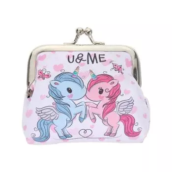 Кошелек с милыми животными, сумка для монет, подарок для женщин и детей, сумка для ключей для девочек, мини-кошельки с узором единорога 1