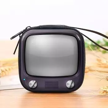 Кошелек с принтом радиоленты, застежка-молния, винтажный металлический кошелек для монет, сумка для хранения Television