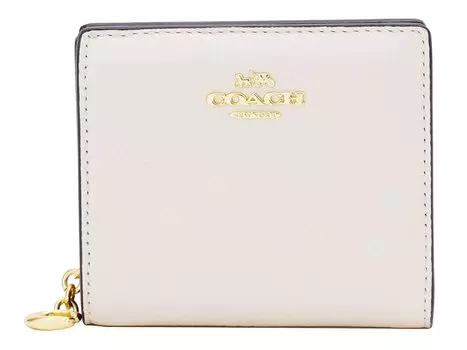 Кошелек складной двухслойный кошелек компактный кожаный C2862 CH594 кошелек с защелкой SNAP WALLET [Coach] женский (МЕЛ/Белый) [Элемент]
