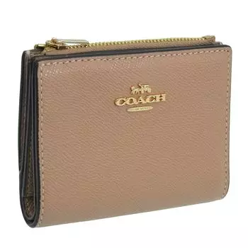Кошелек складной кошелек компактный фирменный кошелек Cross Grain Leather CR983 [Coach] женский (СЕРО-БЕЖЕВЫЙ/БЕЖЕВЫЙ) [Элемент]