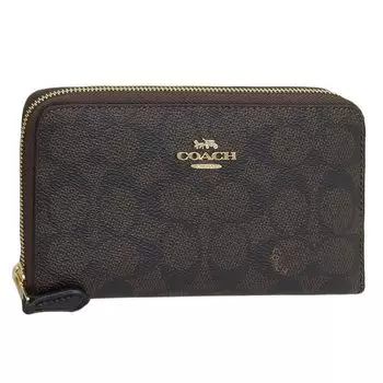 Кошелек средний кошелек Outlet Brand Brown Signature Canvas MDM ID ZP SIG CNVS CW781IMXAQ [Coach] женский [Товар]