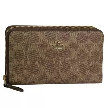 Кошелек средний кошелек Outlet Brand Light Khaki Signature Canvas MDM ID ZP SIG CNVS CW781IMXHE [Coach] женский [Товар]