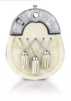 Кошелек-стопка из кожи и латуни для шотландского килта one size чёрный