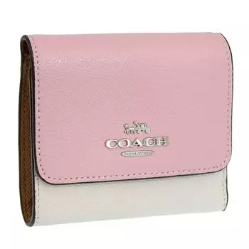Кошелек Trifold Outlet складной кошелек мини-кошелек фирменный кожаный бренд CE930 CF357 CF412 CF427 CF446 маленький кошелек Trifold розовый [Coach] женский