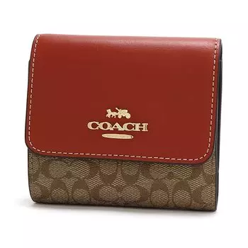 Кошелек Trifold Wallet Khaki x Terracotta CF369 IMS4L [Coach] Женский [Товар]