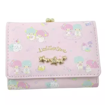 Кошелек тройного сложения Gamaguchi Little Twin Stars KL17 розовый [Aldi]