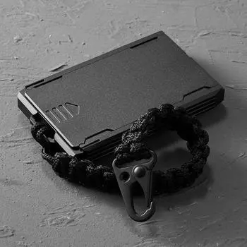 Кошелек, зажим для карт, цельнометаллический ящик для хранения, персонализированный зажим для карт, ящик для хранения мелких предметов, крутая экипировка для гиков All silver card clip storage box set