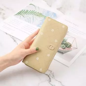 Кошелек женский длинный на молнии длинный кошелек Niche женская сумка чёрный