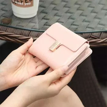 Кошелек женский из искусственной кожи, простой и универсальный, складной, на молнии, кошелек Niche Zero зелёный