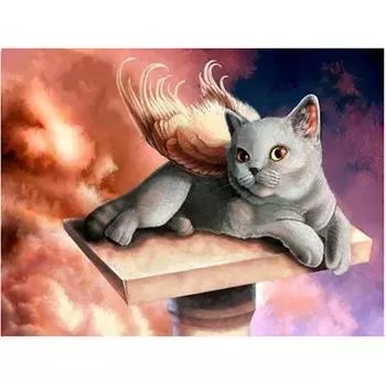 Кошка Алмазная мозаика Вышивка 5D DIY Алмазная картина Мозаика Rhinestone Украшение дома 20X30CM