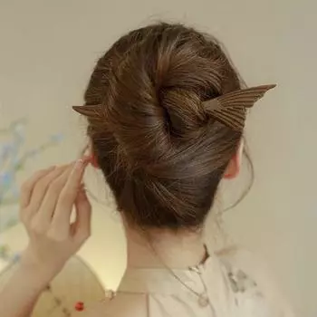 Кошка деревянная палочка для волос бабочка ханьфу головной убор милый китайский стиль шпилька аксессуары для волос для девочек style 12