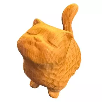 Кошка деревянная входная внутренняя миниатюрная кошка разное фэн удача тип C (SoraBrace) Статуэтка, Резьба, Украшения, Товары, Товары, Подарок, Подарок, Шуй,