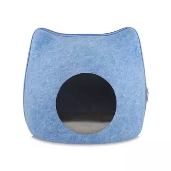 Кошка Домашнее животное Кошка Кошка Кошка Для использования в помещении [RUNO] Кровать, Дом, Дом, Дом, Купол, Кровать, (Синий, Бесплатно) синий