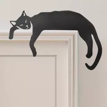 Кошка Дверная Рамка Украшение Металлический Спящий Котенок Лежа Животное Домашнего Офиса Перед