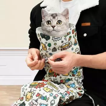 Кошка фиксированная ткань груминг домашнее животное обертывание самоклеящееся анти царапины анти укусы когтерез инъекции обертывание ткань фиксированная тканевая сумка