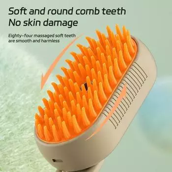 Кошка и собака Pet Press Spray Comb Anti-Fly Comb Bath Massage Brush Pet USB-зарядка для домашних животных Средства для удаления шерсти белый