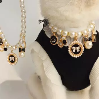 Кошка Кошка Жемчужина Pet Cat Для Маленьких Собак [LIT ROSE] Ошейник, Ожерелье, Форма, Милый, Стильный, Ошейник, Ошейник, Регулируемый, Кошки,
