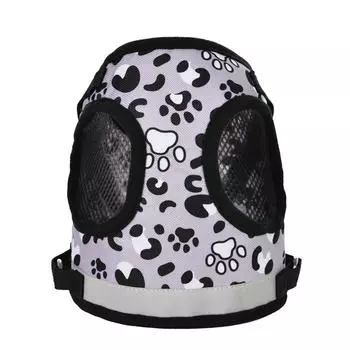 Кошка Нейлоновая шлейка без тяги для маленьких и средних собак, кошек, уличная, регулируемая, светоотражающая, с леопардовым принтом, нагрудный ремень для котят, товары для животных XS