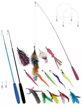 Кошка перо домашнее животное кошка новинка кошка раздвижная рыболовная удочка из натурального пера с домашним питомцем игра в помещении забавная игра игра с кошками игрушка, мяч, игрушка, принадлежности,