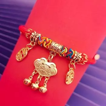 Кошка питомец плетение долголетие золотой замок ожерелье собака колокольчик год праздничные украшения регулируемый ручной работы кошачий ошейник аксессуары для домашних животных M26-40cm