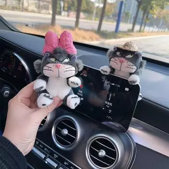 Кошка плюшевая кукла украшение самоклеящиеся аксессуары для салона автомобиля маленькие подарки Style 1