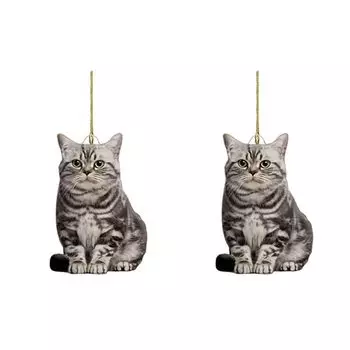Кошка висит щенок украшения автомобиля кулон авто зеркало заднего вида украшения автомобиля аксессуары для интерьера 2Pcs-Style A