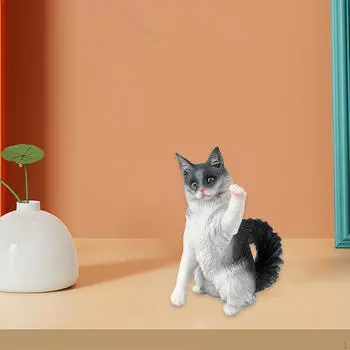 Кошка Животное Модель Мини Фигурки Модели, для Настольного Бара Спальни, Украшения Украшения