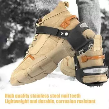 Кошки для льда и снега, шипы для сцепления, противоскользящие, 5-точечные, для ходьбы, бега, походов, зимних видов спорта на открытом воздухе M
