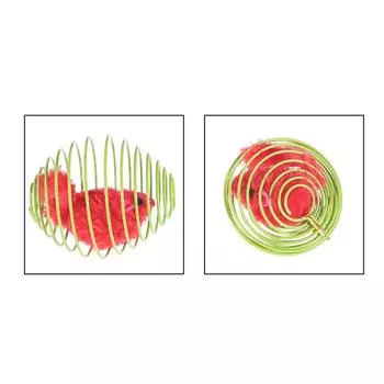 Кошки Игрушки Шарики Котята Мыши Шарики Клетка Кошки Мышь Игрушка Интерактивная игрушка для Крытых Кошек Клетка Плюшевые мыши Железные проволочные шарики