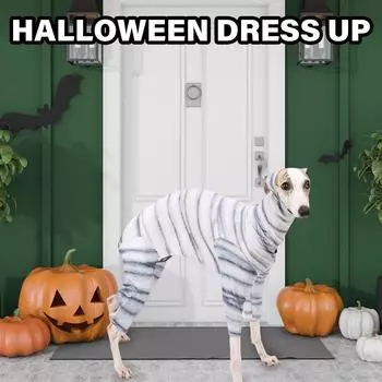 Кошки собаки смешные мумии косплей животное костюм комбинезон мягкий удобный костюм аксессуары одеваются M