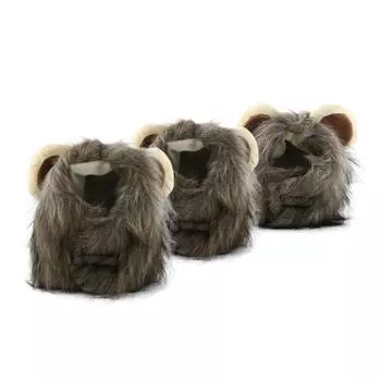 Кошки забавные милые вечерние интерактивные домашние животные одежда косплей костюм собака кошка шапка парик львиная грива шапка S