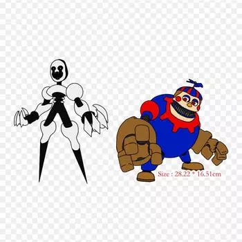 Кошмарная кукла Five Nights At Freddy s 4 Five Nights At Freddy s 2 Термонаклейки для одежды Футболка Сумка Теплопередающие наклейки Железо на заплатках