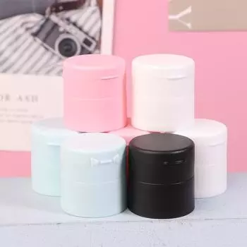 Косметическая банка для лосьона с двойной стенкой, белая, синяя, черная, прямая сторона, контейнер для крема, многоразовые бутылки для крема для тела чёрный