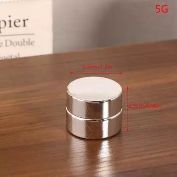 Косметическая баночка 5-50 г для крема для лица, стеклянная бутылочка, серебряная баночка для крема, косметический контейнер, пустая баночка для клея для ногтей, дорожный контейнер для макияжа 5g