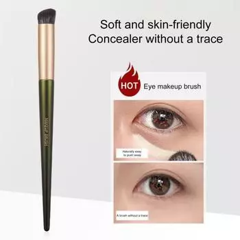 Косметическая кисть на ощупь, профессиональная, стильная, легко моется, длительный срок службы, покрытие от прыщей, искусственное волокно, круглая головка, кисть для консилера, инструменты для макияжа чёрный