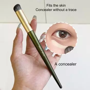 Косметическая кисть на ощупь, профессиональная, стильная, легко моется, длительный срок службы, покрытие от прыщей, искусственное волокно, круглая головка, кисть для консилера, инструменты для макияжа чёрный