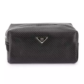 Косметическая косметичка в разноцветную полоску BILL TORNADE Petit чёрный