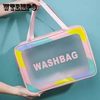Косметическая сумка Портативный Фитнес Водонепроницаемая косметическая сумка для хранения Стирка Ванна Портативный Путешествия Большая емкость 23*7*13.5cm белый