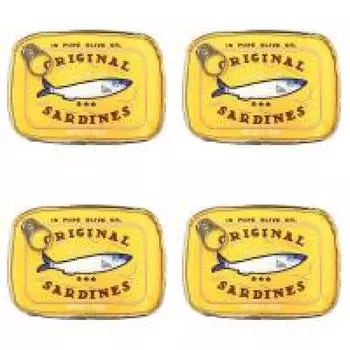 Косметическая сумка в стиле консервированных сардин, милая сумка для хранения, креативная для работы (желтый)