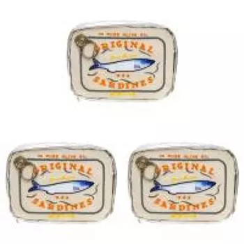 Косметическая сумка в стиле консервированных сардин, милая сумка для хранения, креативная для работы (бежевый)