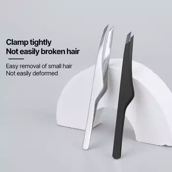 Косметические инструменты Нержавеющая сталь Брови Ресницы Двойные наклейки для век Пинцет для макияжа в форме меча One Size белый