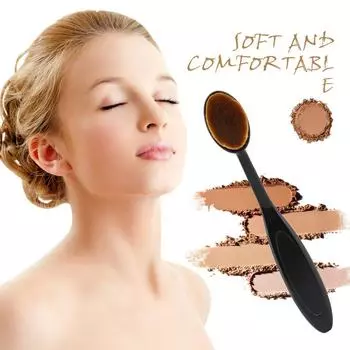 Косметические румяна для лица, пудра для лица, зубная щетка, тональная кисть, инструмент 1pc