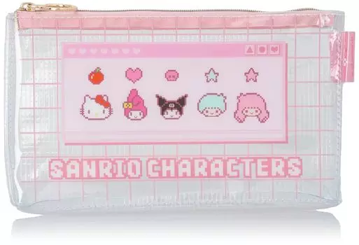 Косметический аксессуар Милый розовый [Sanrio] Мешочек, Мешочек, Держатель, ПВХ, Прозрачный, Простой, Дамы, Женщины, Взрослые, Студенты, Дети, Персонаж, sanrio0032,