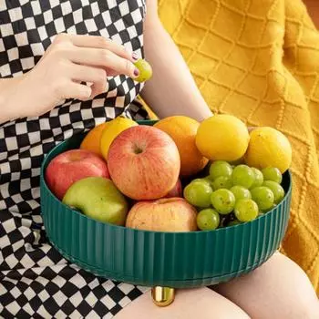 Косметический кейс для хранения большой емкости пластиковый вращающийся на 360 градусов настольный органайзер для дома S