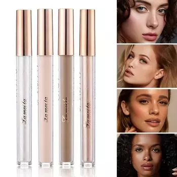 Косметический консилер, цементные тени, косметическая жидкость, матовый хайлайтер, красивый силуэт носа, косметическая жидкость