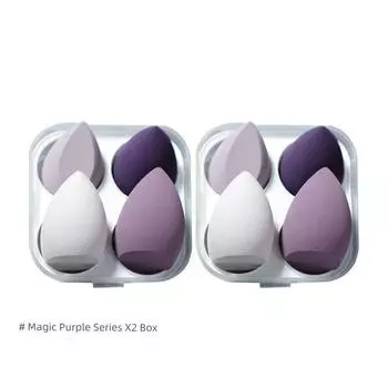 Косметическое яйцо, устойчивое к смазыванию, макияж, мягкий хлопковый спонж-пуховка, пуховка для пудры, нежный, двойного использования для влажного и сухого нанесения, специальные инструменты для макияжа для жидкой основы 2 boxes of purple fleshy grapes