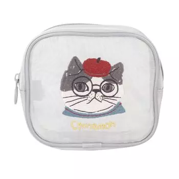 Косметичка Animal Mode Mesh Fabric Cosmetic Pouch Silver [Kusuguru Japan] серебряный