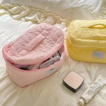 Косметичка Большая вместимость Портативная косметичка для хранения Дорожная сумка для хранения для женщин белый