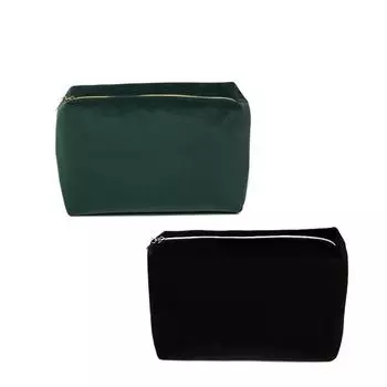 Косметичка Большая вместительная сумка для ухода за кожей Портативная простая фланелевая сумка для хранения 23*9*16cm